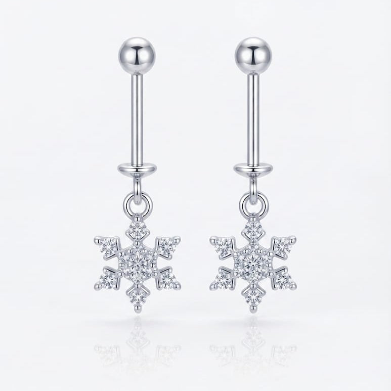 Silver Arrow White Zircon Helix Bugadi Earring  Pair  -  925 Silver