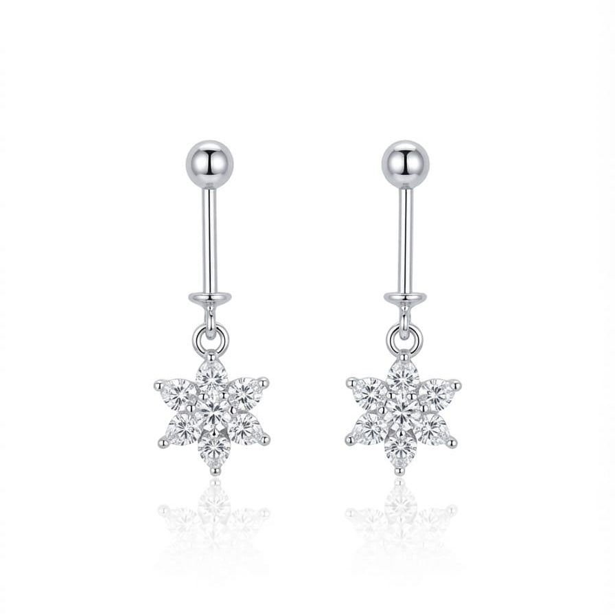 Unique Floral Helix Bugadi Earring Pair  - 925 Silver
