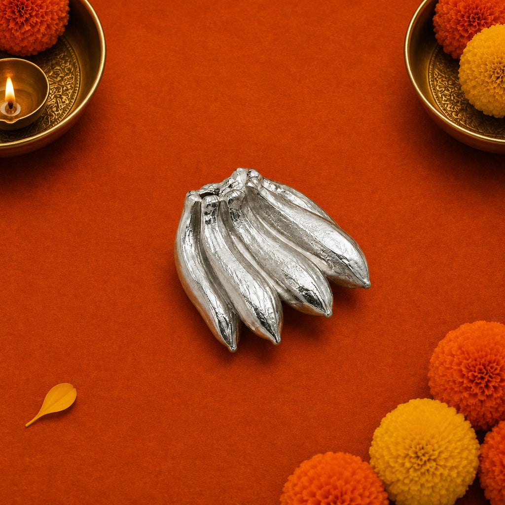 Silver Banana For Pooja(7)