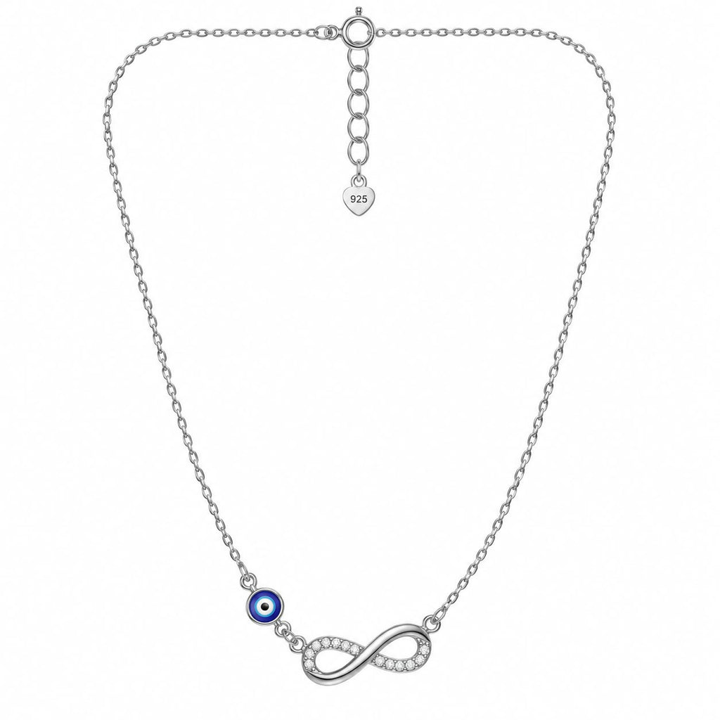 Cz Premium Silver Infinity Neckless For Women - 925 Silver