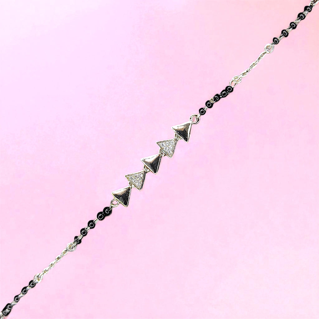 Triangular Design Adjustable Hand Mangalsutra - 925 Silver