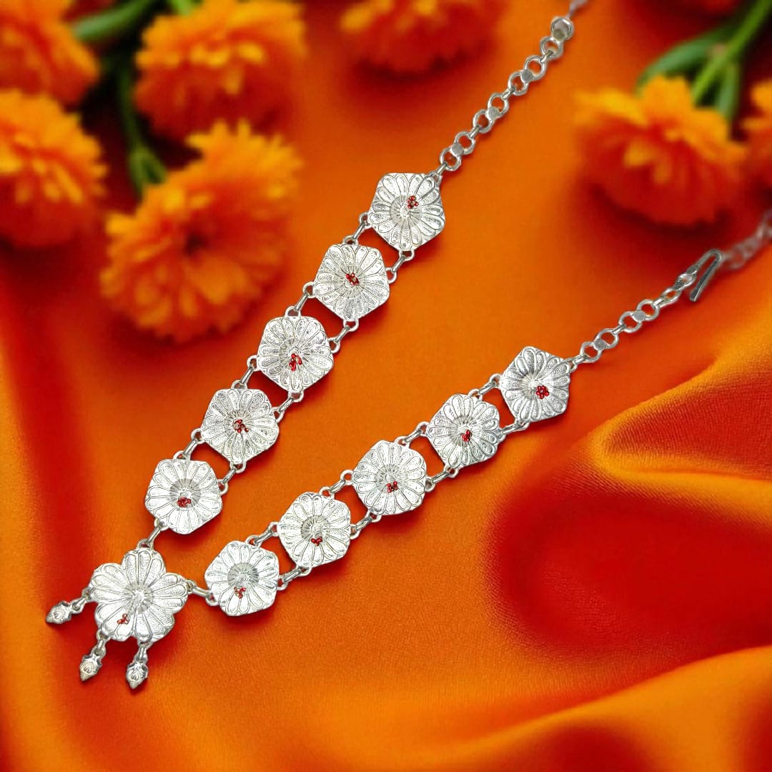 Silver Jaswand Flower Haar (11)