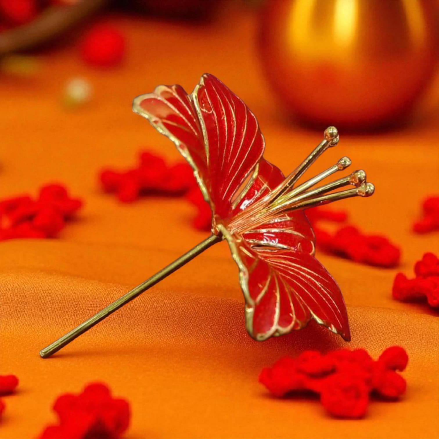 Silver Red Golden Jaswand Large