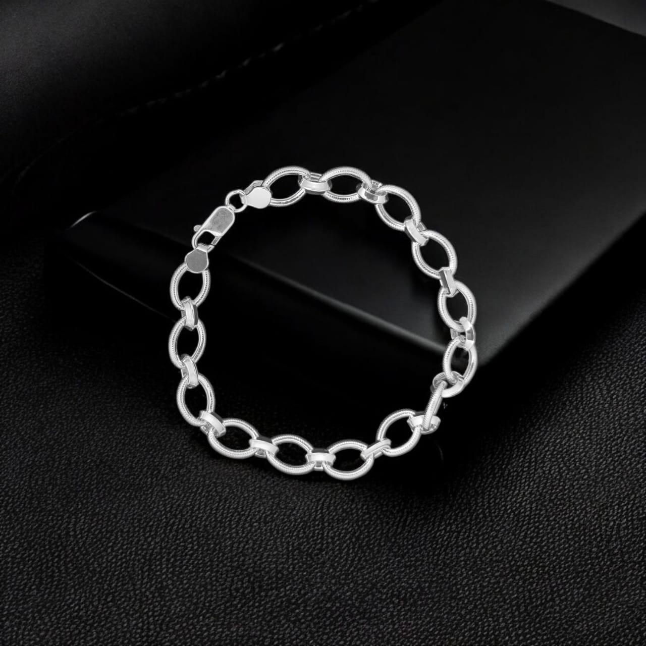 Chunky Charm Bracelet- 925 Silver