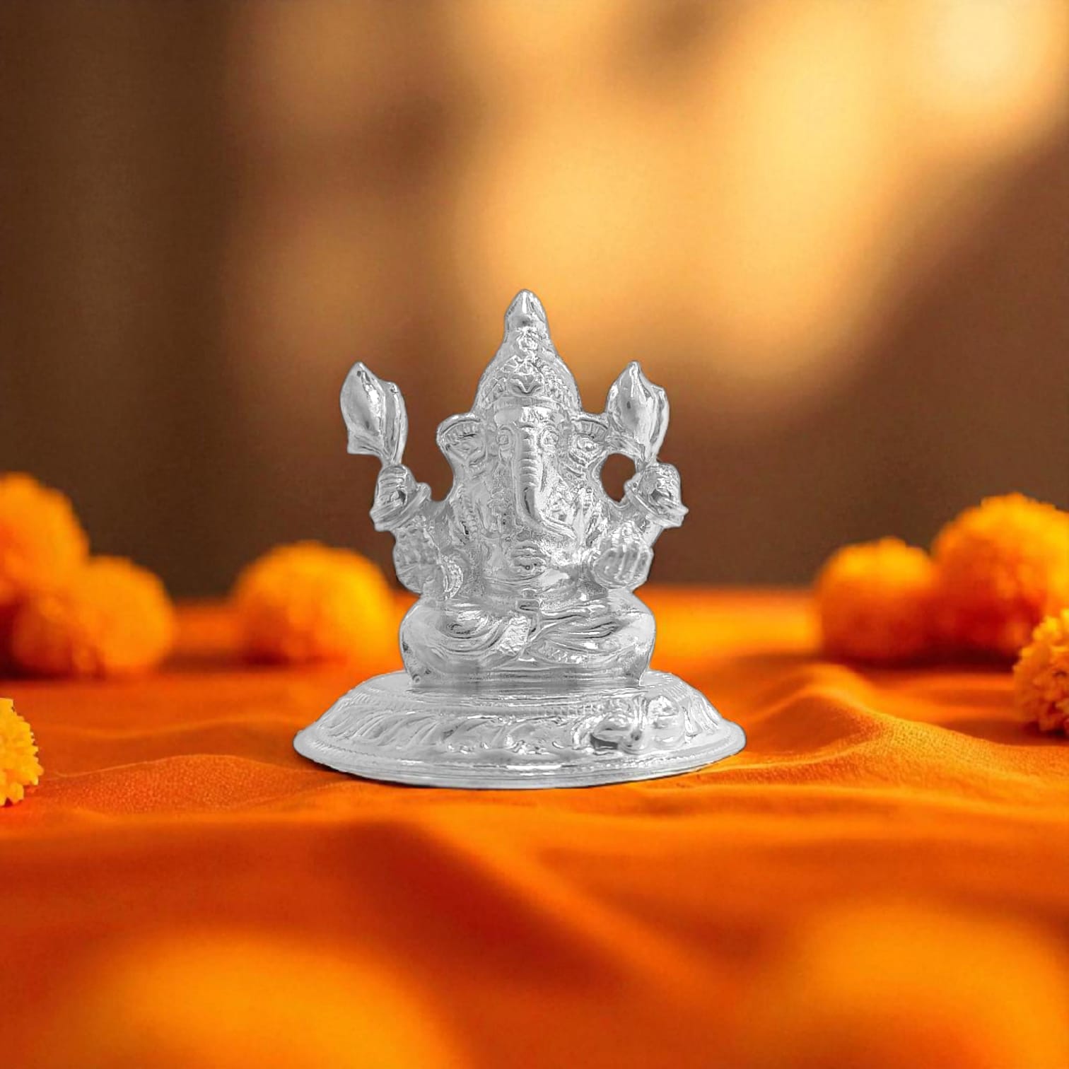 Hollow Ganpati 925 Silver Idol