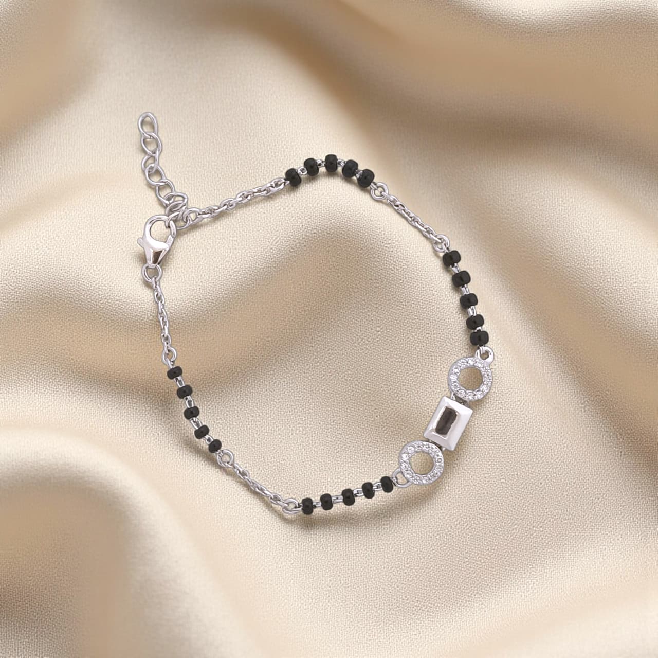 Geometric Adjustable Hand Mangalsutra - 925 Silver