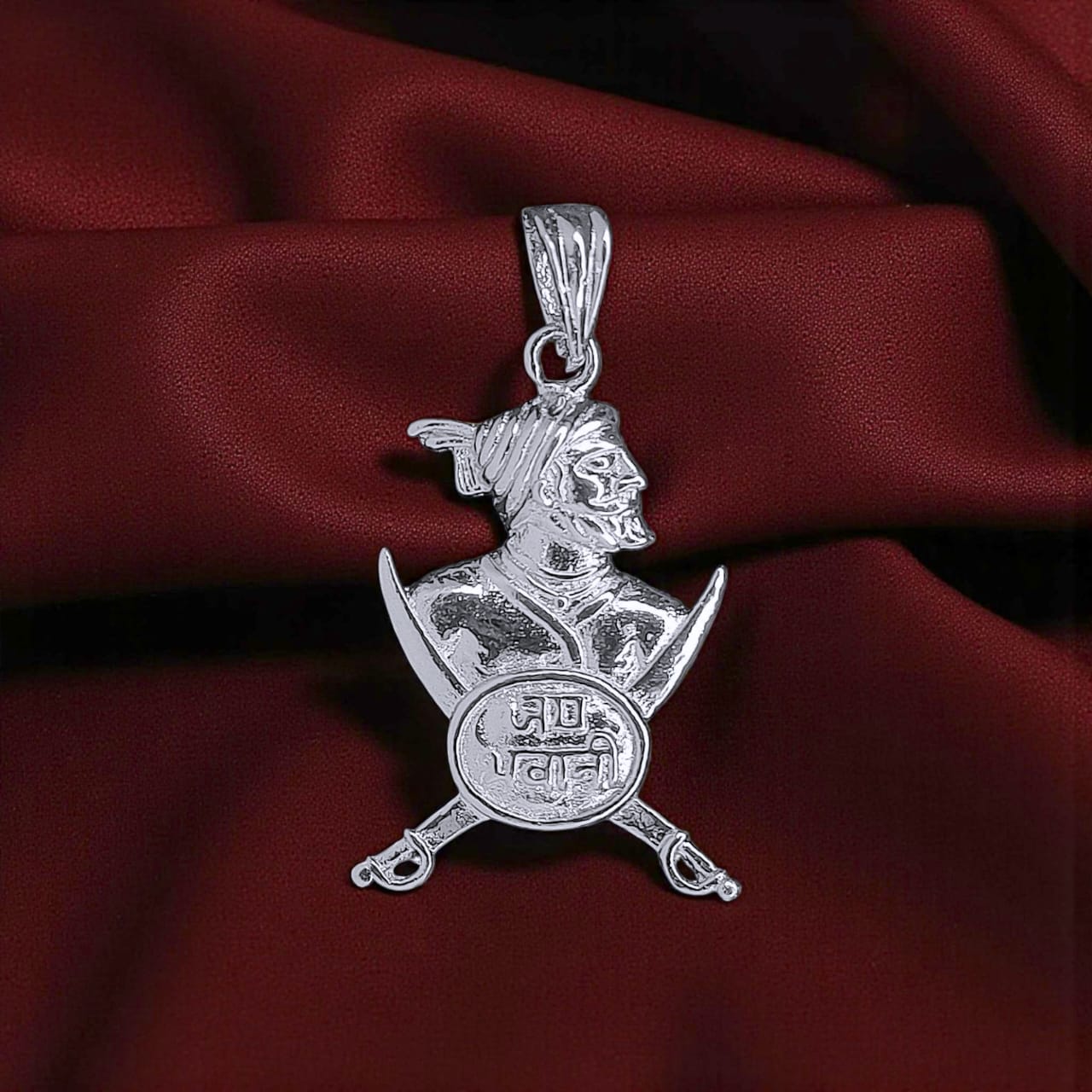 Chhatrapati Shivaji Maharaj Talwar Dhal Pendant - 925 Silver