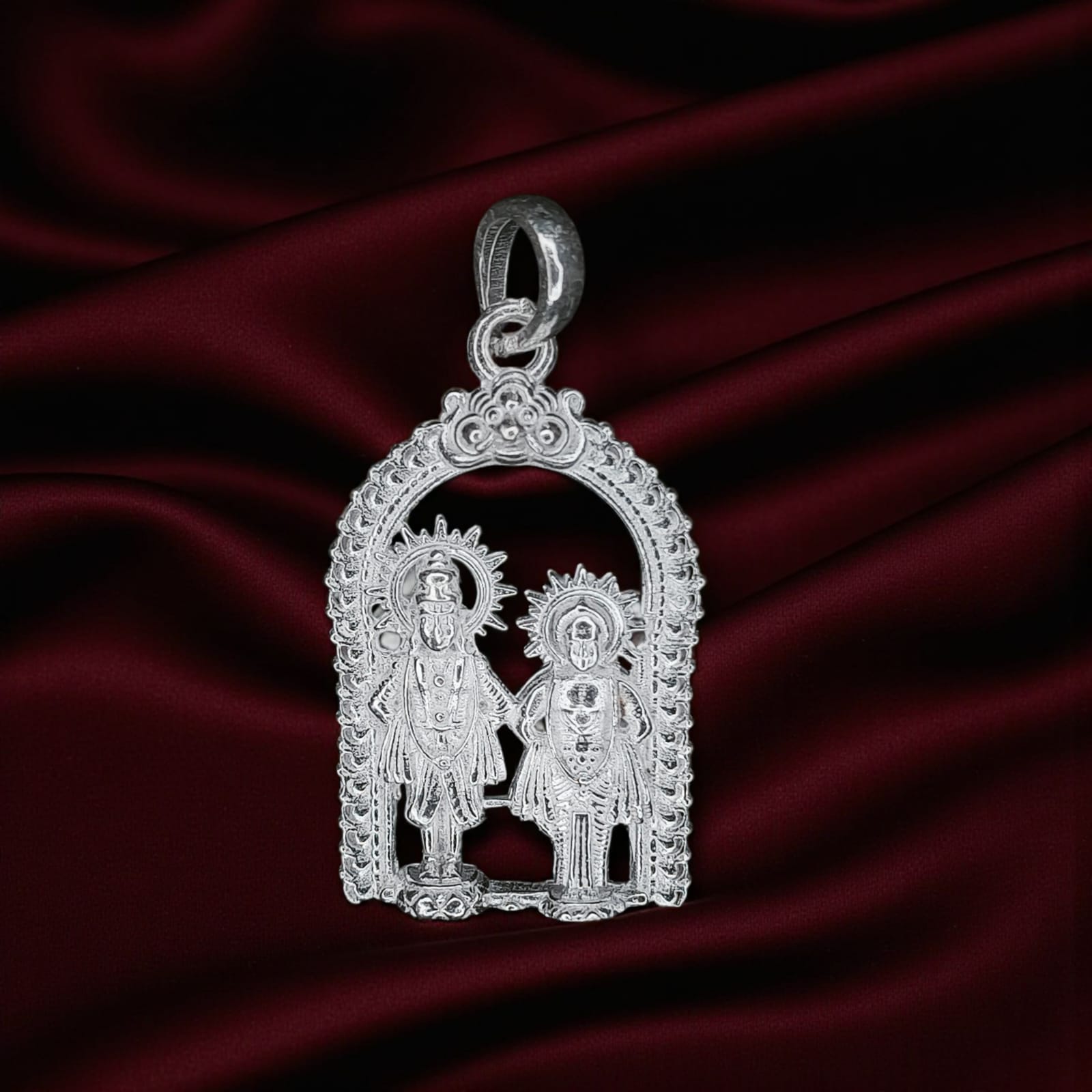 Vitthal Rakhumai Silver Pendant