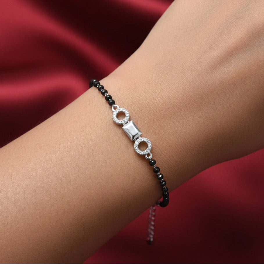 Geometric Adjustable Hand Mangalsutra/ Bracelet - 925 Silver