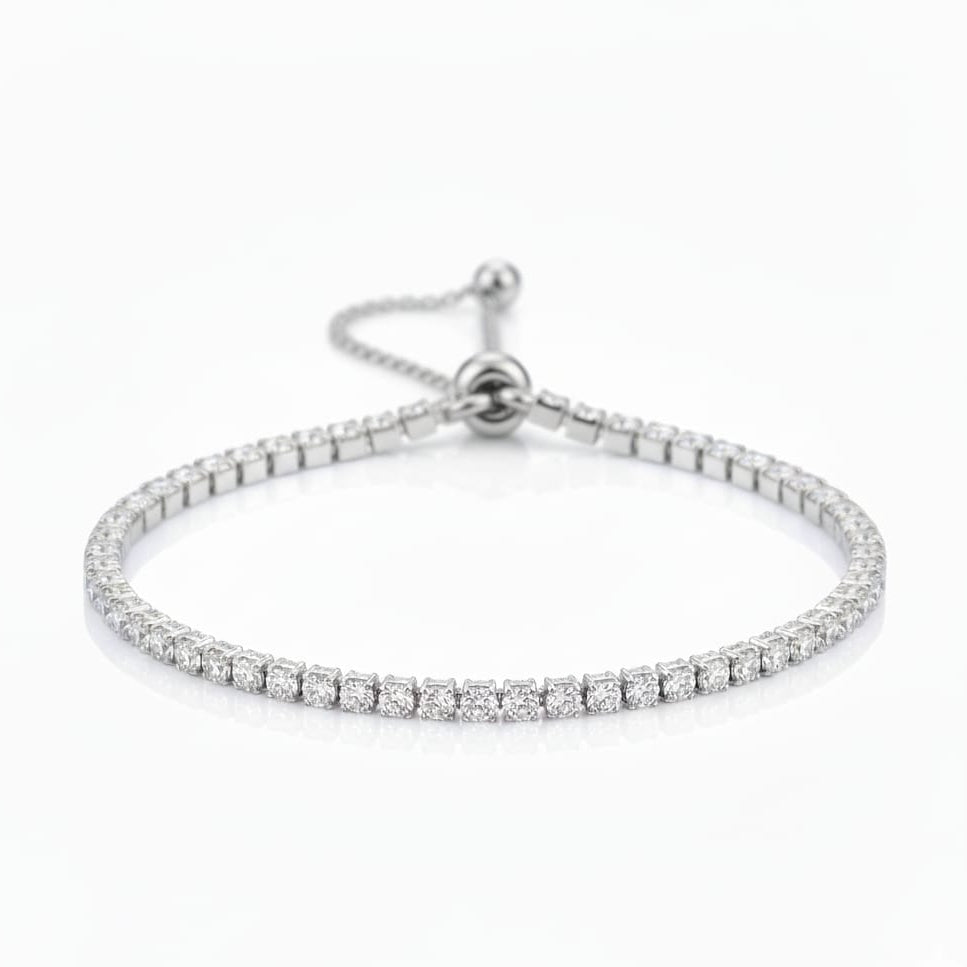 Adjustable Diamond Bracelet for women - 925 Silver