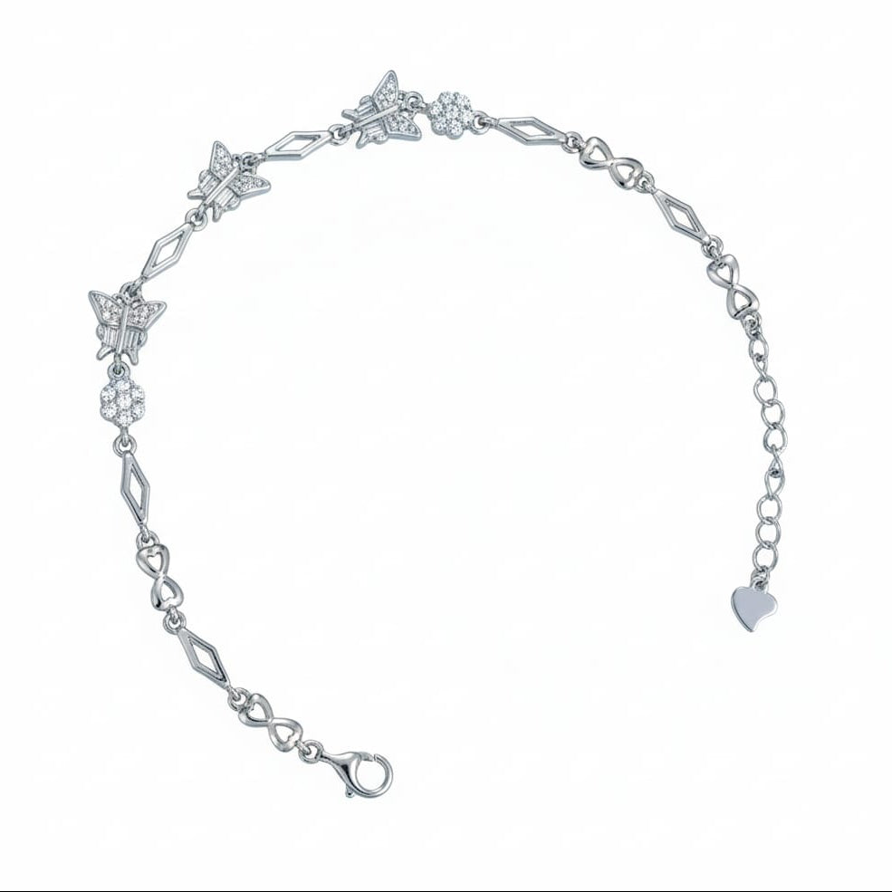 Butterfly Bracelet for women  -  925 Silver