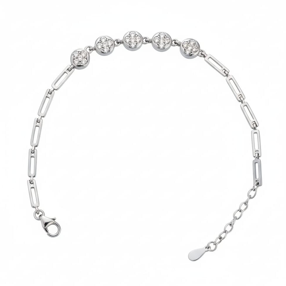 Flora Shaped Bracelet for women - 925 Silver
