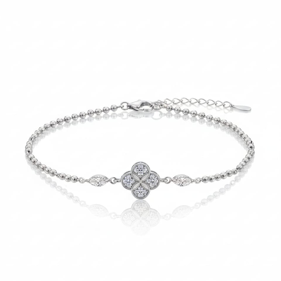 White Diamond Bracelet for women-925 Silver