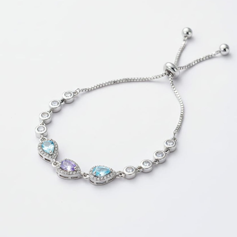 Fancy Victoria Multicolour Diamond Bracelet For women-925 Silver