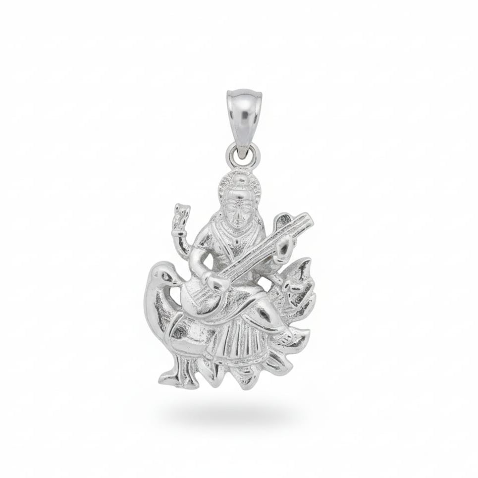 Maa Saraswati Pendant - 925 Silver