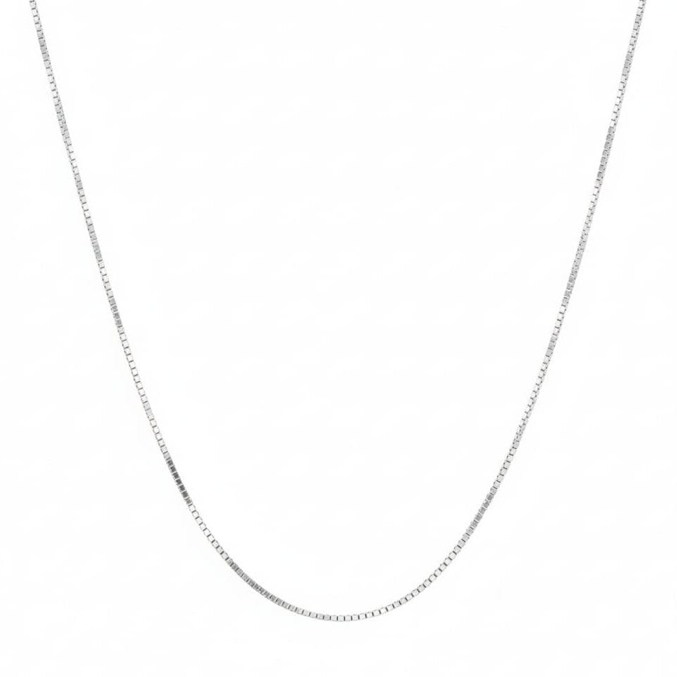 Small Box Chain Neckles - 925 Silver