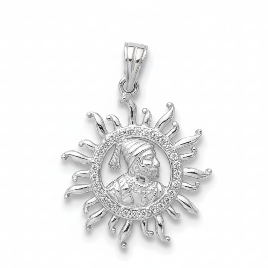 Chhatrapati Shivaji Maharaj Pendant - Surya Chakra-925 Silver