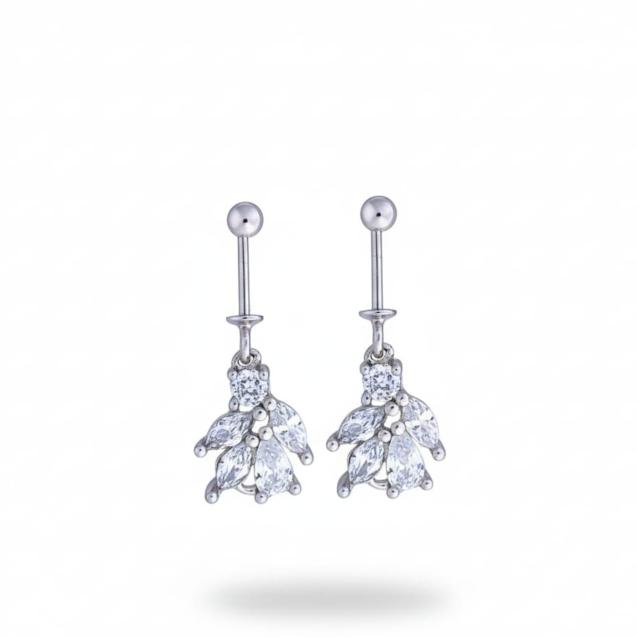 Silver Dazzling Diamond Bugadi Earrings pair -925 Silver
