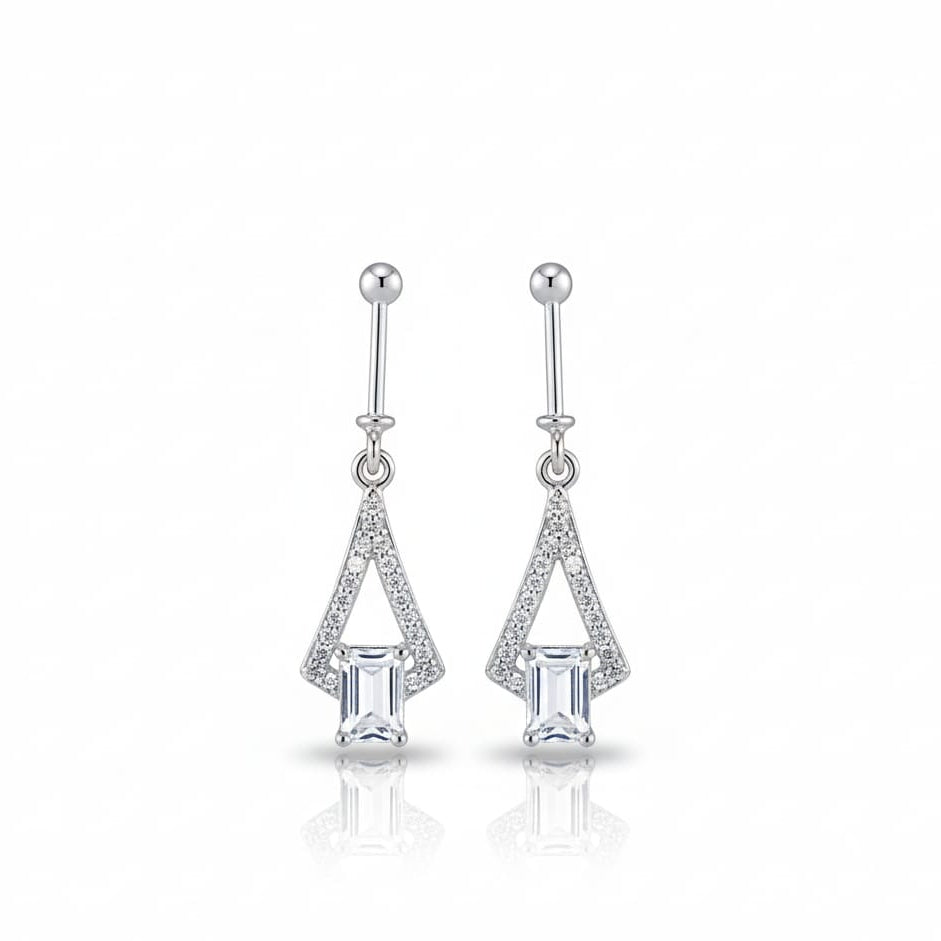 Silver Ball Stud Bugadi Earrings pair