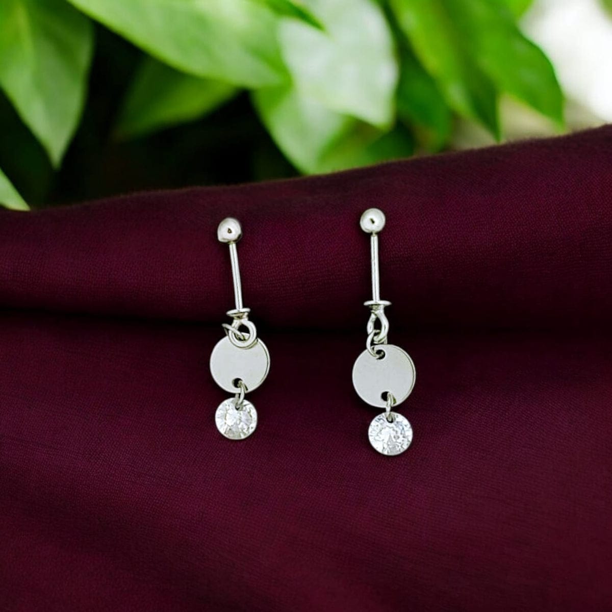 Silver Diamond Fancy Ball Bugadi Earring pair