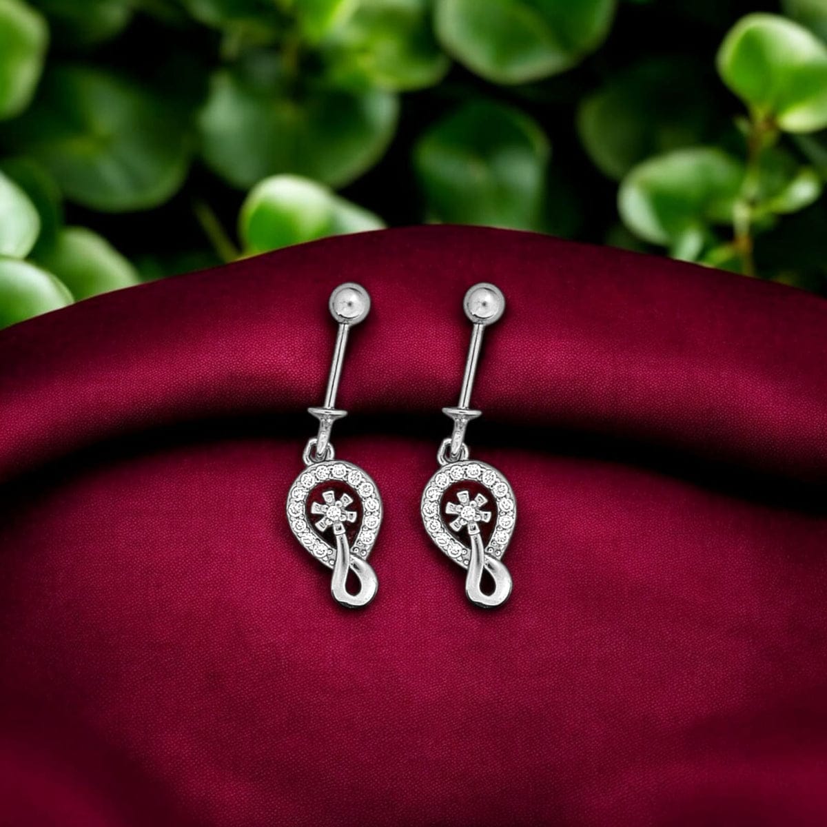Silver Trendy Bugadi Earrings pair-925 Silver