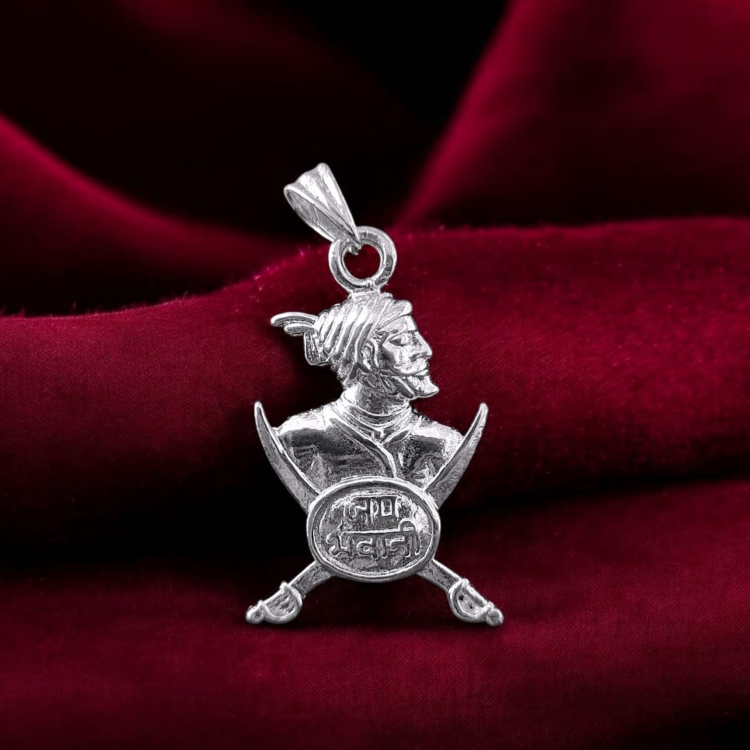 Chhatrapati Shivaji Maharaj Talwar Dhal Pendant - 925 Silver