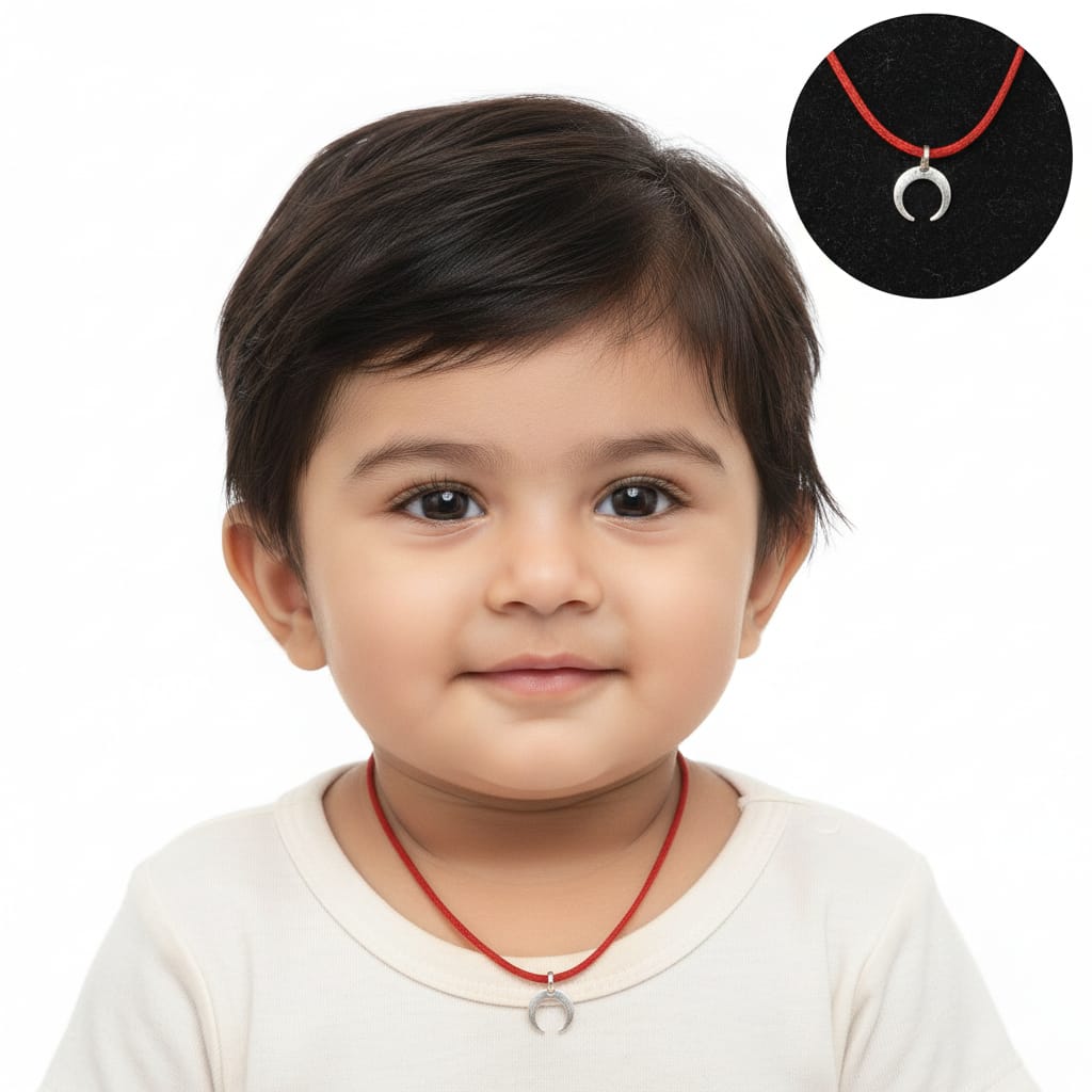 Silver Half Moon baby Pendant - 925 Silver