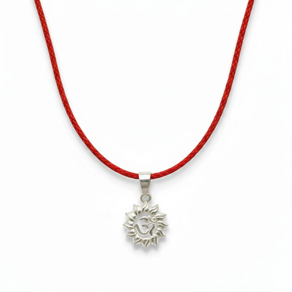 Silver Om Sun Baby Pendant