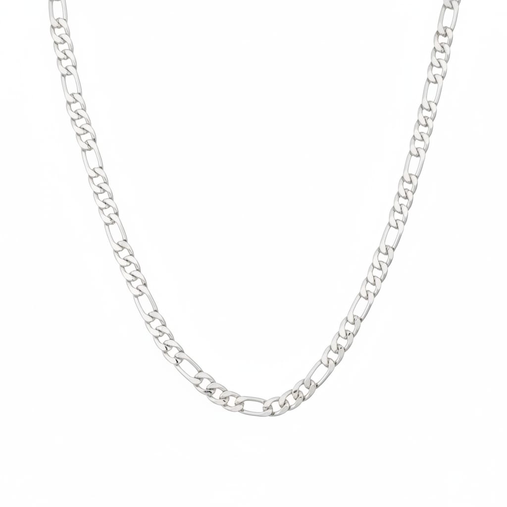 Silver solid curab chain  for men