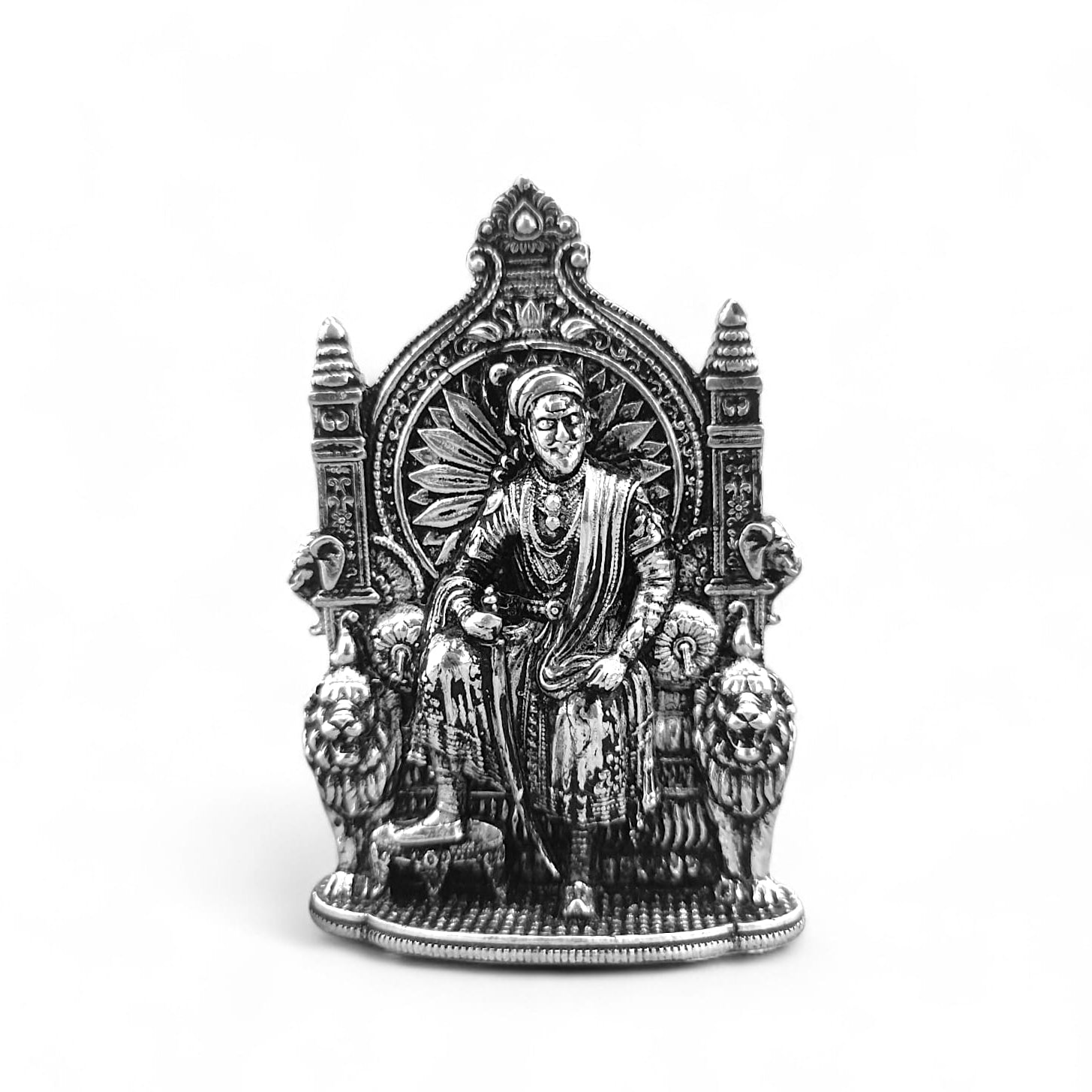 Chatrapati Shivaji Maharaj Statue  Oxidised  idol -925 Silver