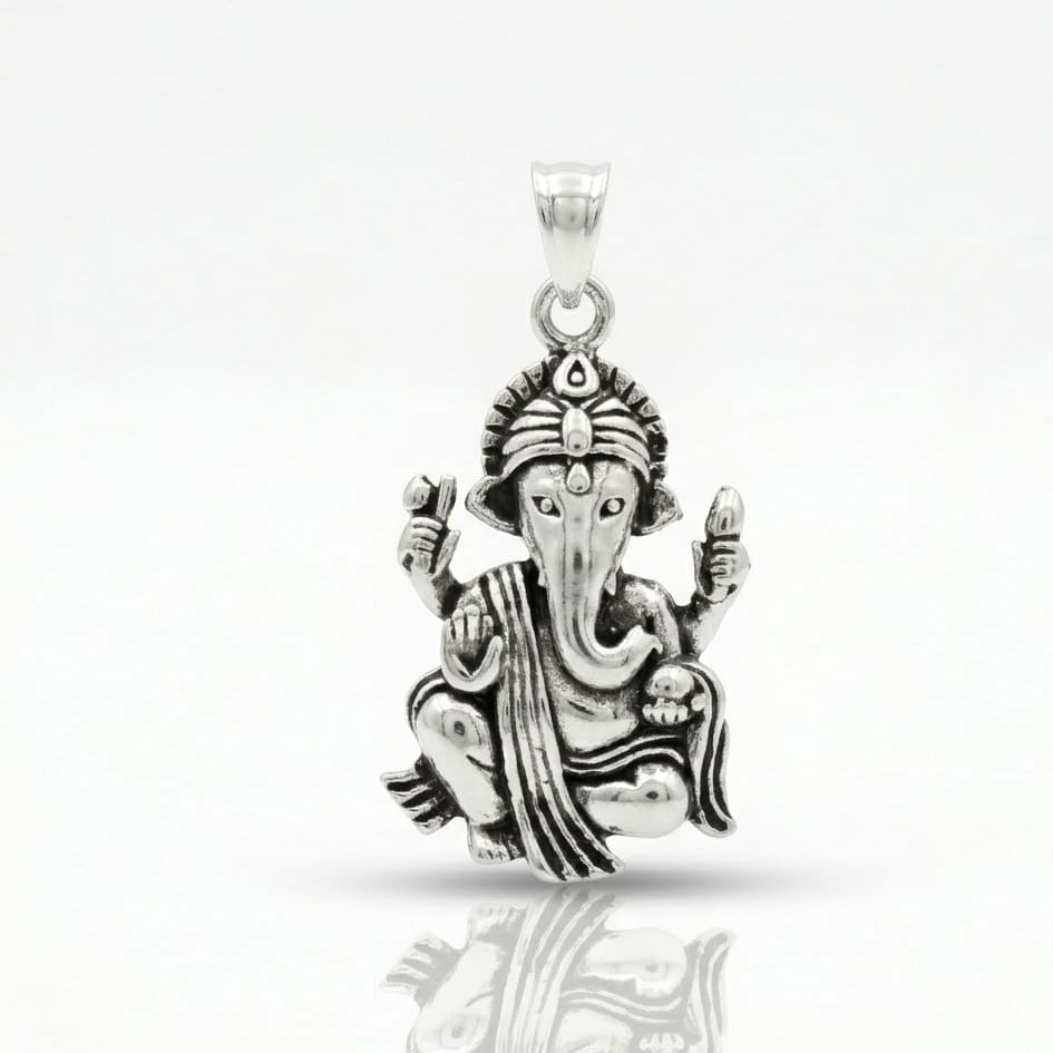 Shree Ganpati  oxidised Pendant S6-925 Silver