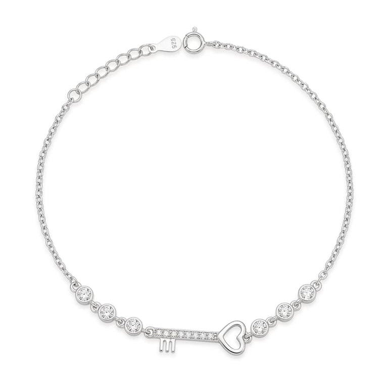 Fancy Key Bracelet for women-925 Silver