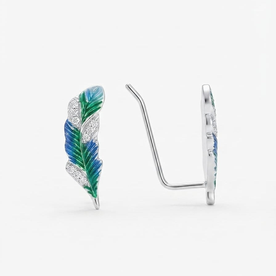 Fancy Morpankh Ear Cuff / Climber Earring - 925 Silver