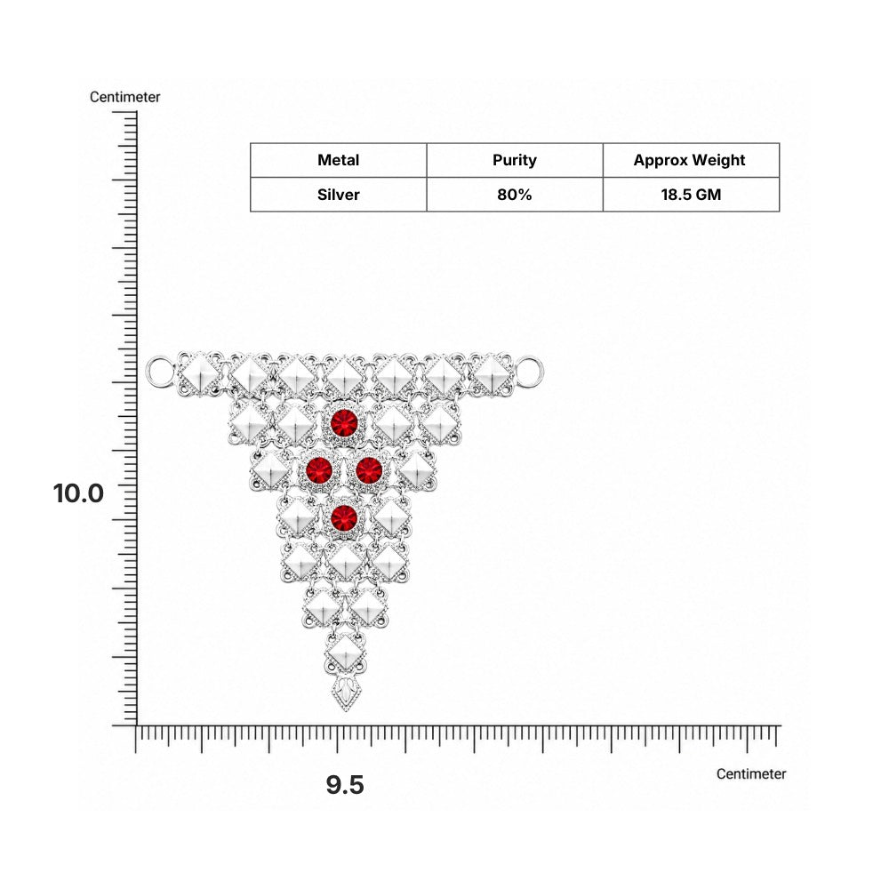 Silver Ganpati Sond dimensions and weight chart