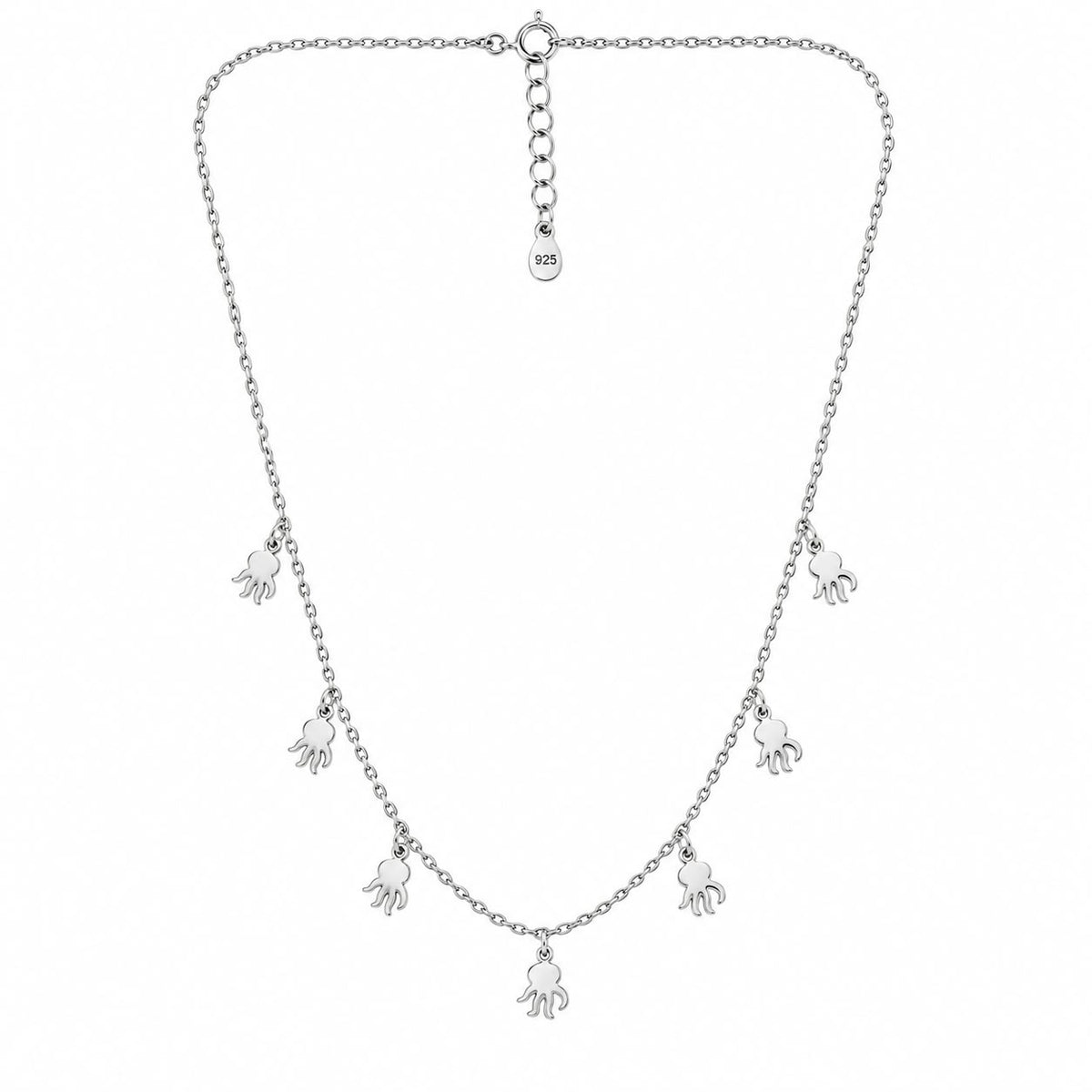 Premium Silver Octopus Neckless For Women - 925 Silver