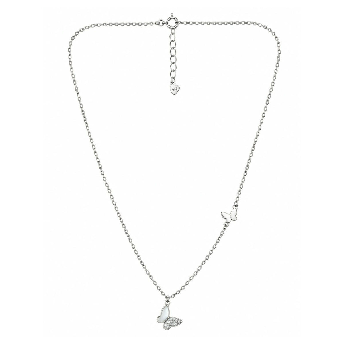 Cz Premium Butterfly  Neckless For Women - 925 Silver