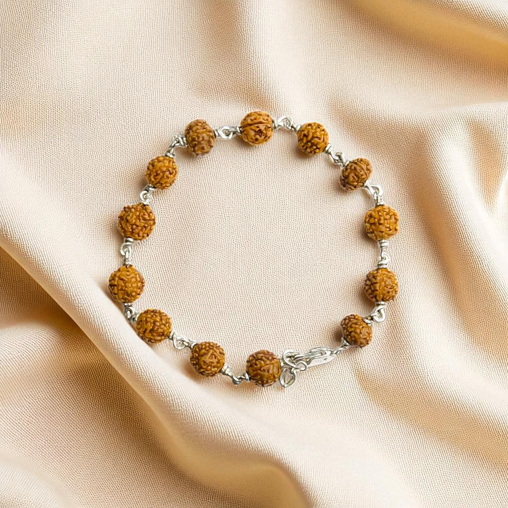 Rudraksha Bracelet Silver - No Cap