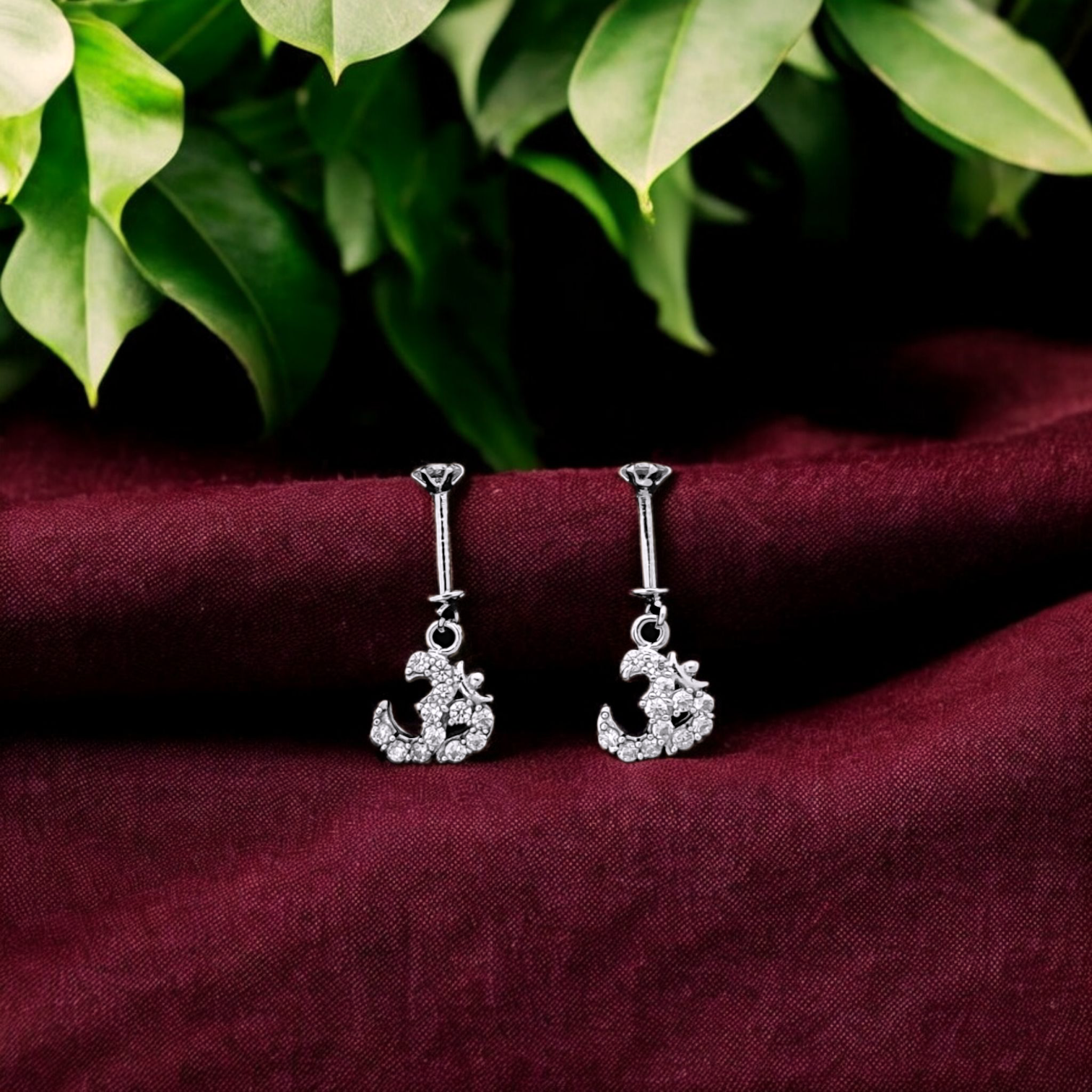 Om Bugadi Earring  pair- 925 Silver