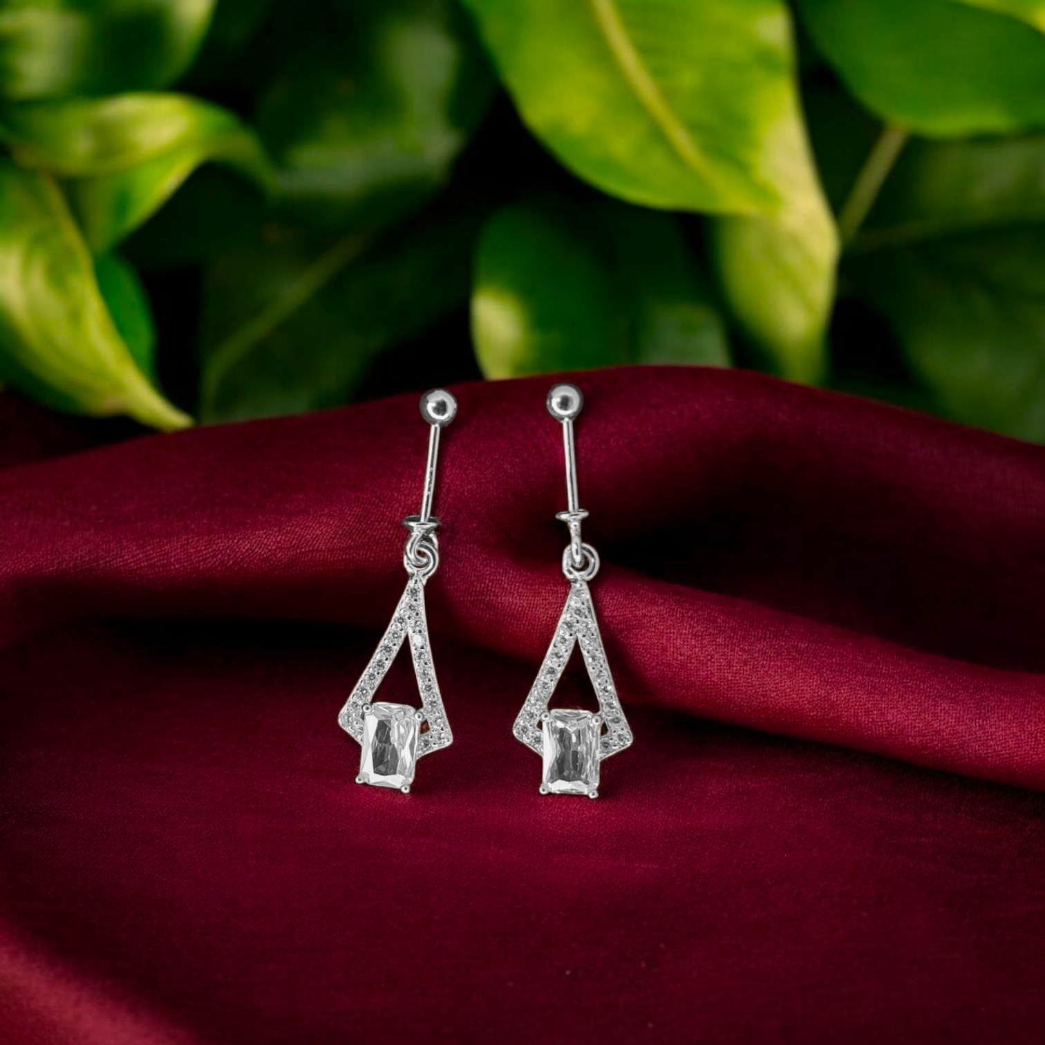 Silver Ball Stud Bugadi Earrings