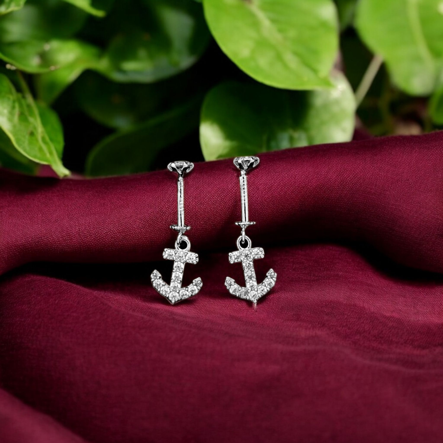 Anchor Bugadi Earring pair - 925 Silver