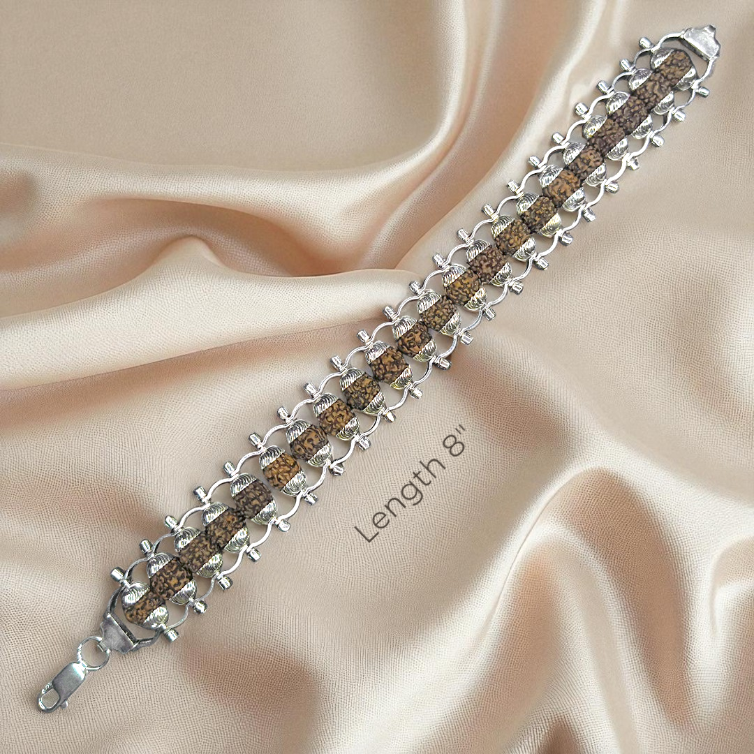 Silver Rudraksha Bracelet Royal Design